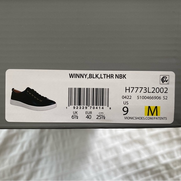Vionic Winny Black Sneakers - Size 9 NIB Super comfortable - Picture 9 of 9
